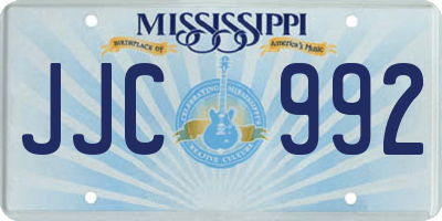 MS license plate JJC992