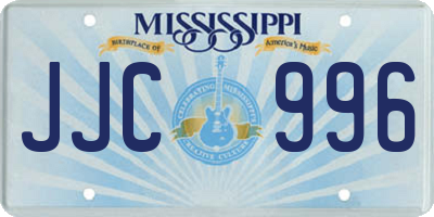 MS license plate JJC996