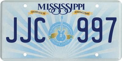 MS license plate JJC997
