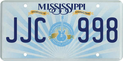 MS license plate JJC998