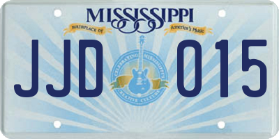 MS license plate JJD015