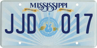 MS license plate JJD017