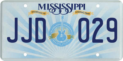 MS license plate JJD029
