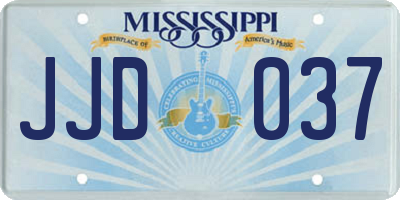 MS license plate JJD037