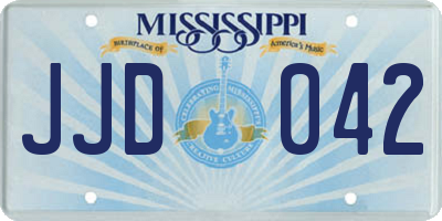 MS license plate JJD042
