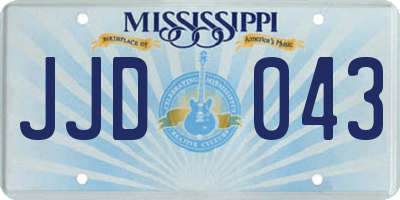 MS license plate JJD043
