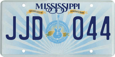 MS license plate JJD044