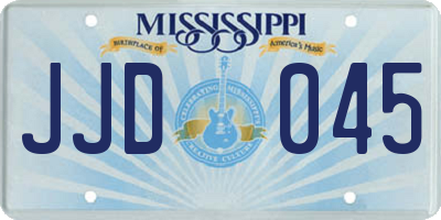 MS license plate JJD045
