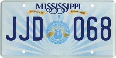 MS license plate JJD068