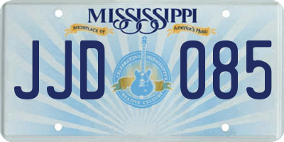 MS license plate JJD085