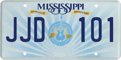 MS license plate JJD101
