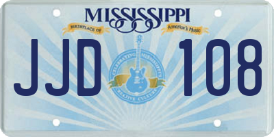 MS license plate JJD108