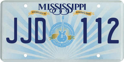 MS license plate JJD112