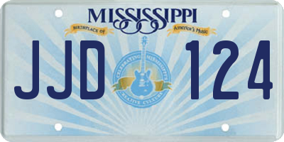 MS license plate JJD124