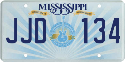 MS license plate JJD134