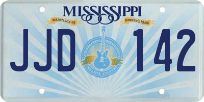 MS license plate JJD142