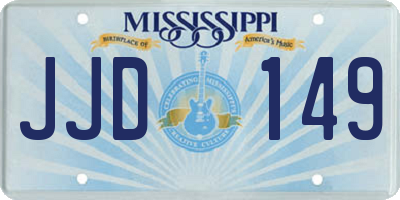 MS license plate JJD149