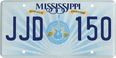 MS license plate JJD150