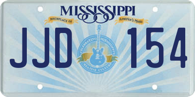 MS license plate JJD154