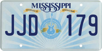 MS license plate JJD179
