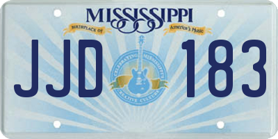 MS license plate JJD183