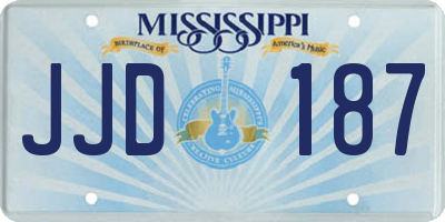 MS license plate JJD187