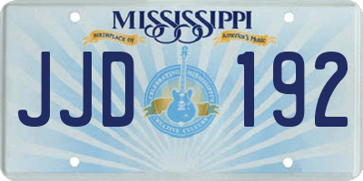 MS license plate JJD192