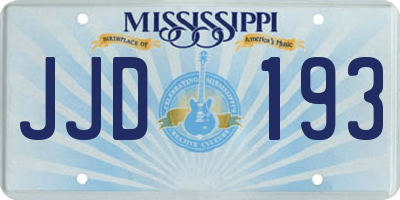MS license plate JJD193