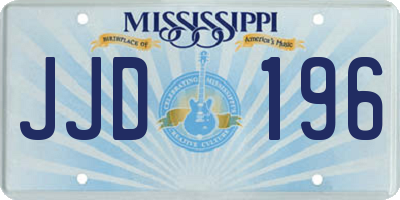 MS license plate JJD196