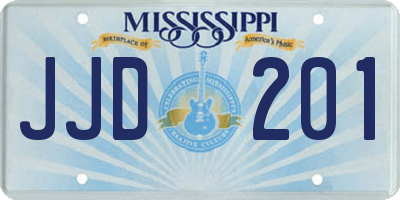 MS license plate JJD201