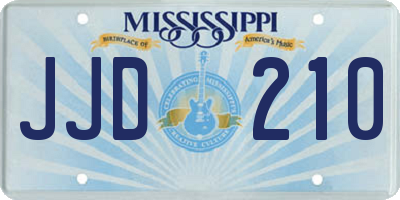 MS license plate JJD210