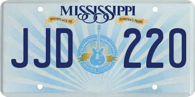 MS license plate JJD220