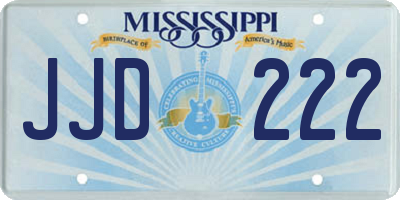 MS license plate JJD222