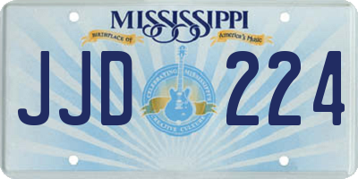 MS license plate JJD224