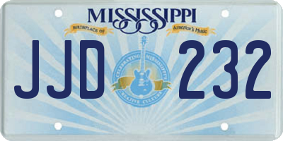 MS license plate JJD232