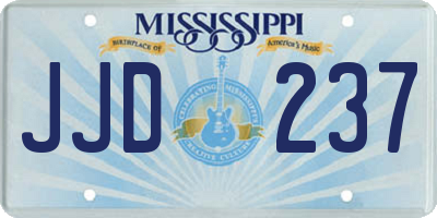 MS license plate JJD237