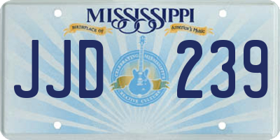 MS license plate JJD239