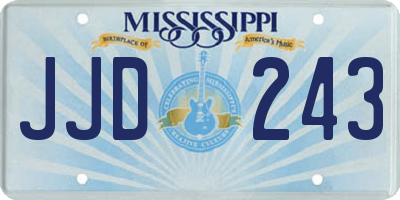 MS license plate JJD243