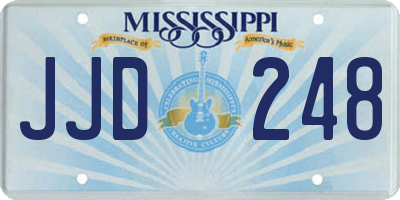 MS license plate JJD248