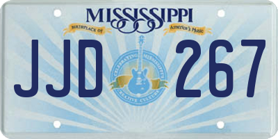 MS license plate JJD267