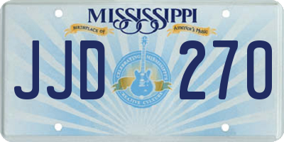MS license plate JJD270