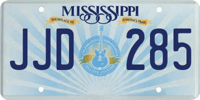 MS license plate JJD285
