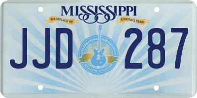 MS license plate JJD287
