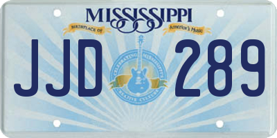 MS license plate JJD289