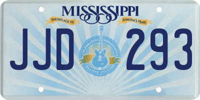 MS license plate JJD293