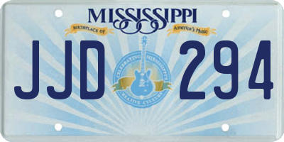 MS license plate JJD294