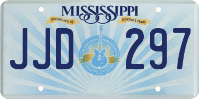 MS license plate JJD297