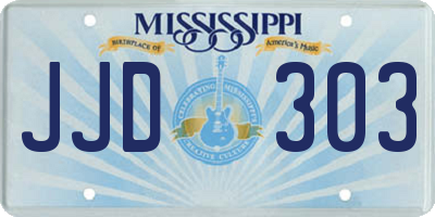 MS license plate JJD303