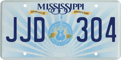 MS license plate JJD304