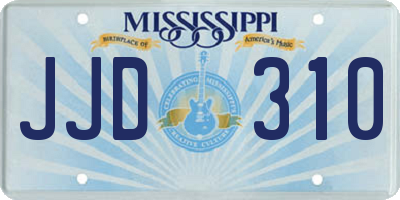 MS license plate JJD310